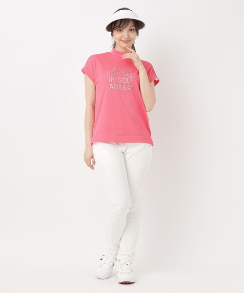 adabat(アダバット)の「【吸水速乾】UVメッセージロゴモックT(Tシャツ/カットソー・レディース・ライトブルー/ベビーピンク/ブラック/ネイビー・42/40/38/36)」の13枚目の写真