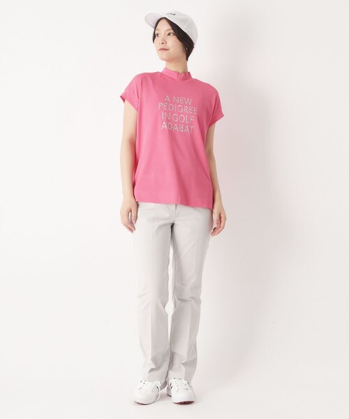 adabat(アダバット)の「【吸水速乾】UVメッセージロゴモックT(Tシャツ/カットソー・レディース・ライトブルー/ベビーピンク/ブラック/ネイビー・42/40/38/36)」の16枚目の写真