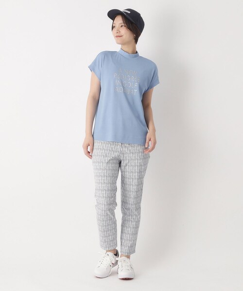 adabat(アダバット)の「【吸水速乾】UVメッセージロゴモックT(Tシャツ/カットソー・レディース・ライトブルー/ベビーピンク/ブラック/ネイビー・42/40/38/36)」の13枚目の写真