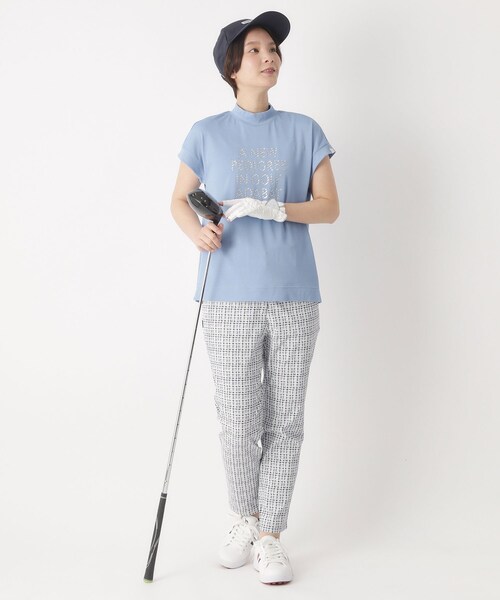 adabat(アダバット)の「【吸水速乾】UVメッセージロゴモックT(Tシャツ/カットソー・レディース・ライトブルー/ベビーピンク/ブラック/ネイビー・42/40/38/36)」の14枚目の写真
