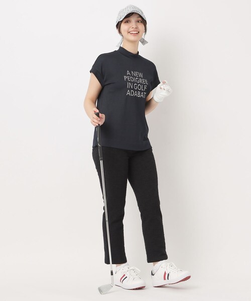 adabat(アダバット)の「【吸水速乾】UVメッセージロゴモックT(Tシャツ/カットソー・レディース・ライトブルー/ベビーピンク/ブラック/ネイビー・42/40/38/36)」の20枚目の写真