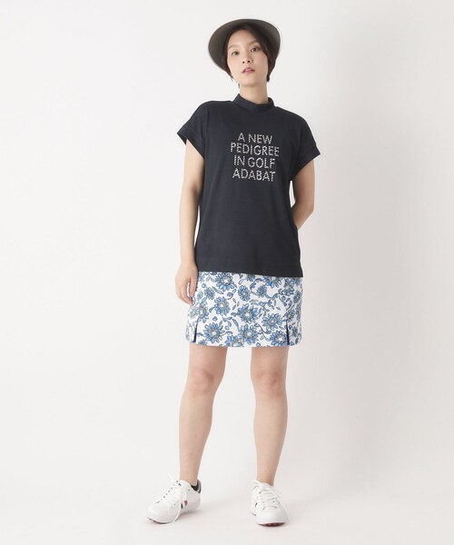 adabat(アダバット)の「【吸水速乾】UVメッセージロゴモックT(Tシャツ/カットソー・レディース・ライトブルー/ベビーピンク/ブラック/ネイビー・42/40/38/36)」の22枚目の写真