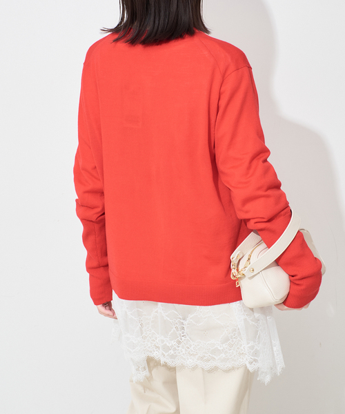SLOBE IENA(スローブイエナ)の「《WEB限定/追加6》レースコンビカットソー(Tシャツ/カットソー・レディース・ブラック/ホワイト・FREE)」の18枚目の写真