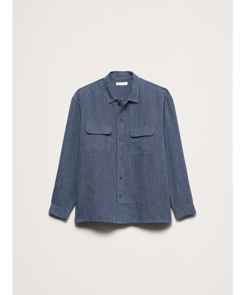 Banana Republic(バナナリパブリック)の「リラックスフィット リネン リゾートシャツ(シャツ/ブラウス・メンズ・チャコールグレー/ブルー・XL/L/M/S)」の5枚目の写真