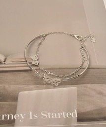 TONE SELECT GOODS | 【float】バタフライ 2連 ハーフチェーン ブレスレット(バングル/リストバンド)