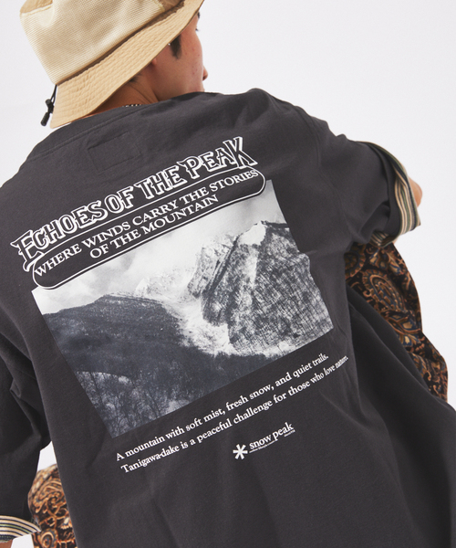 Snow Peak(スノーピーク)の「snow peak / スノーピーク 別注 谷川岳 プリント Tシャツ(Tシャツ/カットソー・メンズ・ブラック系その他/ストーン・X-LARGE/LARGE/MEDIUM)」の19枚目の写真