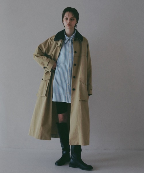 BAYFLOW（ベイフロー）の「【EF(エフ)】バルマカーンコート（WOMEN）（その他アウター・レディース・カーキ/ベージュ・FREE）」の4枚目の写真