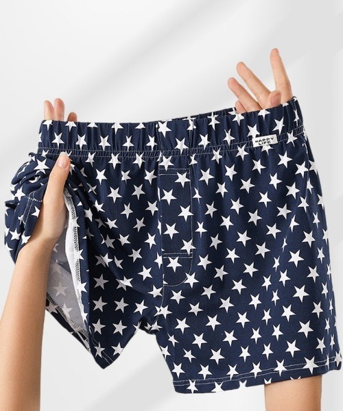 Fun & Daily（ファンアンドデイリー）の「F&D : スターファブリックトランクス（トランクス・メンズ・ネイビー/ブラック・LARGE/X-LARGE）」の2枚目の写真