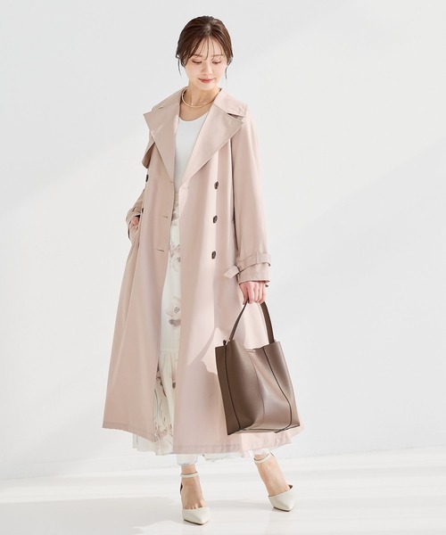 Andemiu（アンデミュウ）の「バックプリーツトレンチコート659939（トレンチコート・レディース・モカ/ブルー/ベージュ・FREE）」の2枚目の写真