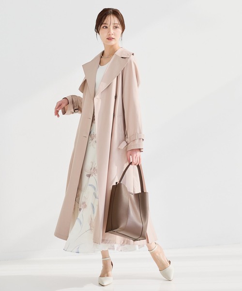 Andemiu（アンデミュウ）の「バックプリーツトレンチコート659939（トレンチコート・レディース・モカ/ブルー/ベージュ・FREE）」の5枚目の写真