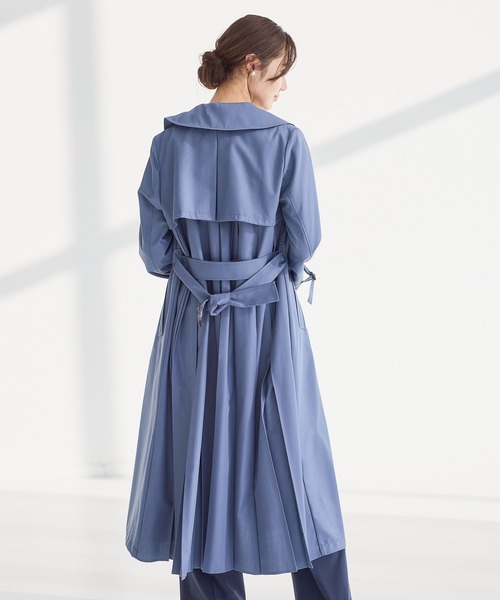 Andemiu（アンデミュウ）の「バックプリーツトレンチコート659939（トレンチコート・レディース・モカ/ブルー/ベージュ・FREE）」の7枚目の写真
