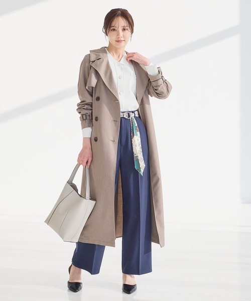 Andemiu（アンデミュウ）の「バックプリーツトレンチコート659939（トレンチコート・レディース・モカ/ブルー/ベージュ・FREE）」の8枚目の写真