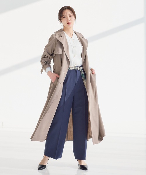 Andemiu（アンデミュウ）の「バックプリーツトレンチコート659939（トレンチコート・レディース・モカ/ブルー/ベージュ・FREE）」の10枚目の写真