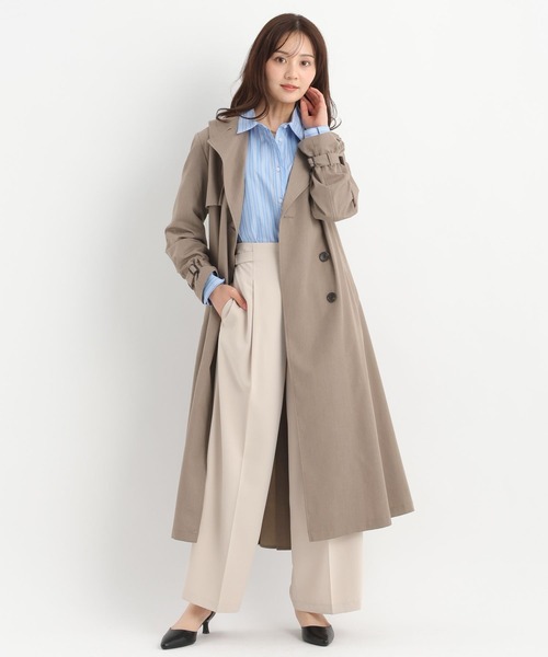 Andemiu（アンデミュウ）の「バックプリーツトレンチコート659939（トレンチコート・レディース・モカ/ブルー/ベージュ・FREE）」の12枚目の写真