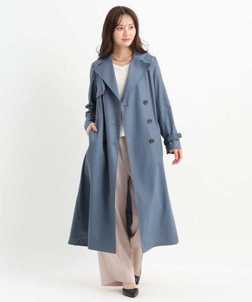 Andemiu（アンデミュウ）の「バックプリーツトレンチコート659939（トレンチコート・レディース・モカ/ブルー/ベージュ・FREE）」の13枚目の写真