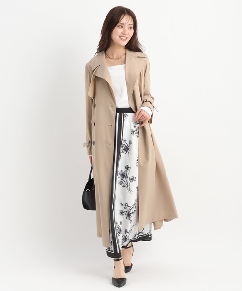 Andemiu（アンデミュウ）の「バックプリーツトレンチコート659939（トレンチコート・レディース・モカ/ブルー/ベージュ・FREE）」の14枚目の写真