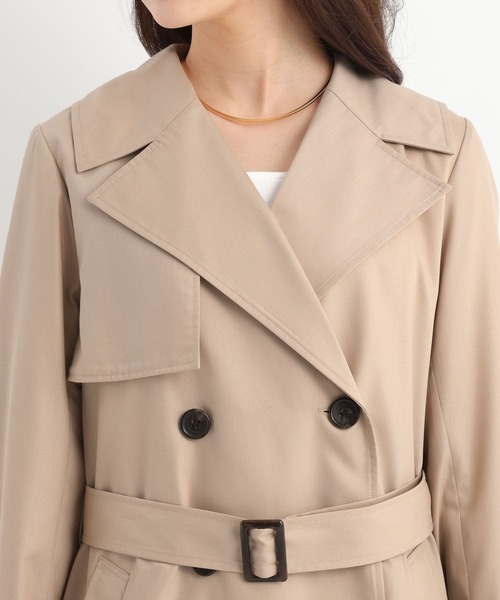 Andemiu（アンデミュウ）の「バックプリーツトレンチコート659939（トレンチコート・レディース・モカ/ブルー/ベージュ・FREE）」の18枚目の写真