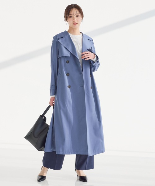 Andemiu（アンデミュウ）の「バックプリーツトレンチコート659939（トレンチコート・レディース・モカ/ブルー/ベージュ・FREE）」の6枚目の写真