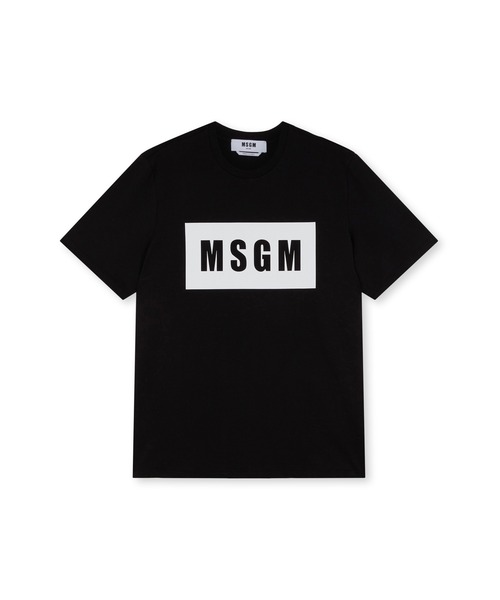 MSGM(エムエスジーエム)の「【Basic Color】MSGM BOXロゴTシャツ(Tシャツ/カットソー・メンズ・ホワイト/ブラック・XL/L/M/S/XS)」の2枚目の写真