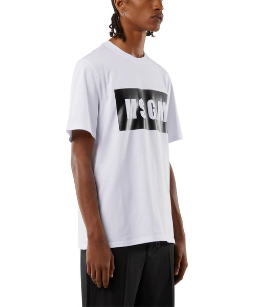 MSGM(エムエスジーエム)の「【Basic Color】MSGM BOXロゴTシャツ(Tシャツ/カットソー・メンズ・ホワイト/ブラック・XL/L/M/S/XS)」の5枚目の写真