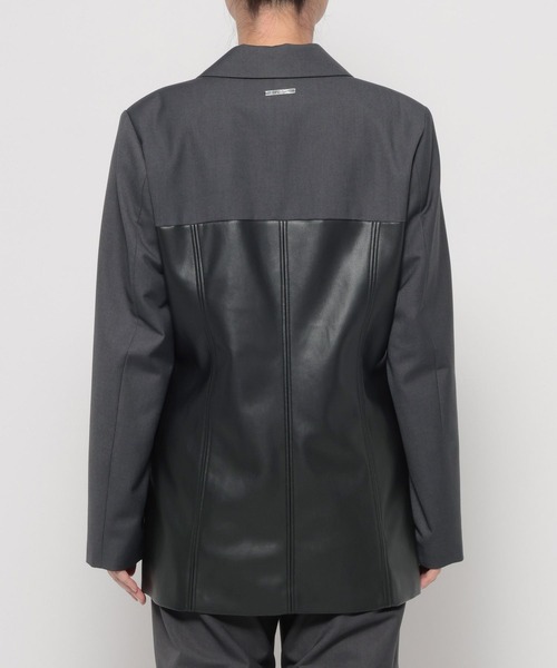 HARE（ハレ）の「【NANA×HARE】コルセットデザインフェイクレザージャケット（テーラードジャケット・レディース・グレー/ブラック・SMALL/MEDIUM）」の9枚目の写真