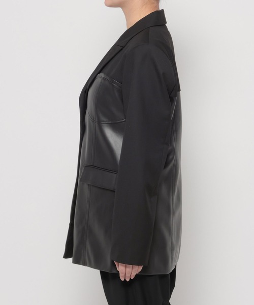 HARE（ハレ）の「【NANA×HARE】コルセットデザインフェイクレザージャケット（テーラードジャケット・レディース・グレー/ブラック・SMALL/MEDIUM）」の17枚目の写真