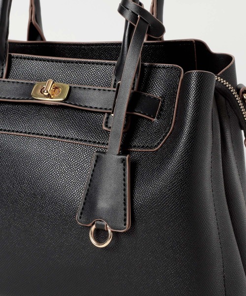 mysty woman（ミスティウーマン）の「ロックベルトSBAG 681246（ショルダーバッグ・レディース・ブラック/アイボリー・FREE）」の6枚目の写真