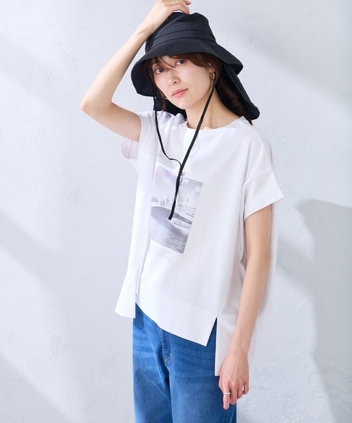 a.v.v(アーヴェヴェ)の「日よけ付きUVハット(ハット・レディース・ブラック/ブラウン・38)」の16枚目の写真