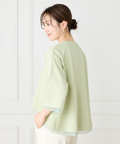 I.T.'S international(イッツインターナショナル)の「ブークレダンボール シアードッキングプルオーバー(Tシャツ/カットソー・レディース・ライトグリーン/ブラック/アイボリー・フリー)」の17枚目の写真