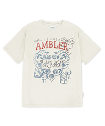 Roses グラフィック 半袖Tシャツ AS1307 (アイボリー)