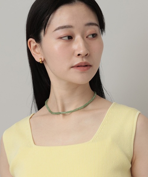 A part by(アパートバイ)の「テンネンセキネックレス(ネックレス・レディース・グリーン/ブラック/オフホワイト・FREE)」の5枚目の写真