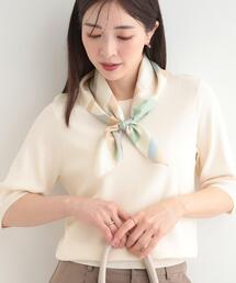 SHOO・LA・RUE（シューラルー）の「【毎日洗える/S-LL/ひんやり/UV】上半身すっきり 二の腕見せない5分袖ニット（ニット/セーター）」