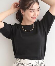 SHOO・LA・RUE（シューラルー）の「【毎日洗える/S-LL/ひんやり/UV】上半身すっきり 二の腕見せない5分袖ニット（ニット/セーター）」