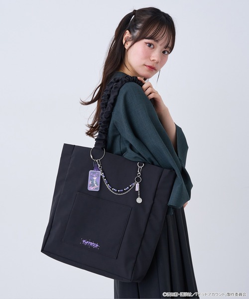 earth music&ecology（アースミュージックアンドエコロジー）の「デッドアカウント クリア トートバッグ（トートバッグ・レディース・オレンジ/パープル/ライトブルー/グリーン・FREE）」の8枚目の写真