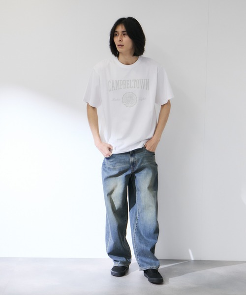 NAVY(ネイビー)の「【NAVY/ネイビー】 BCIコットン カレッジプリント 半袖Tシャツ(Tシャツ/カットソー・メンズ・ホワイト/パープル/ホワイト系1/ブルー・S/M/L/XL)」の11枚目の写真