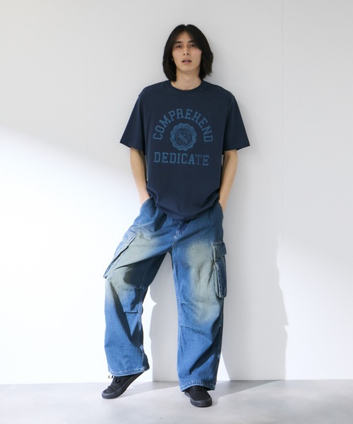NAVY(ネイビー)の「【NAVY/ネイビー】 BCIコットン カレッジプリント 半袖Tシャツ(Tシャツ/カットソー・メンズ・ホワイト/パープル/ホワイト系1/ブルー・S/M/L/XL)」の14枚目の写真