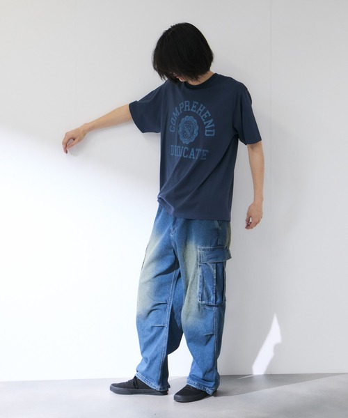 NAVY(ネイビー)の「【NAVY/ネイビー】 BCIコットン カレッジプリント 半袖Tシャツ(Tシャツ/カットソー・メンズ・ホワイト/パープル/ホワイト系1/ブルー・S/M/L/XL)」の15枚目の写真