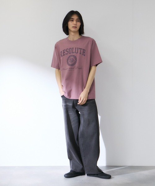 NAVY(ネイビー)の「【NAVY/ネイビー】 BCIコットン カレッジプリント 半袖Tシャツ(Tシャツ/カットソー・メンズ・ホワイト/パープル/ホワイト系1/ブルー・S/M/L/XL)」の18枚目の写真