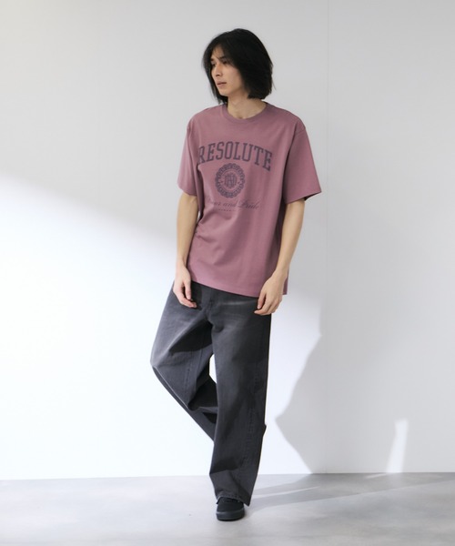 NAVY(ネイビー)の「【NAVY/ネイビー】 BCIコットン カレッジプリント 半袖Tシャツ(Tシャツ/カットソー・メンズ・ホワイト/パープル/ホワイト系1/ブルー・S/M/L/XL)」の19枚目の写真