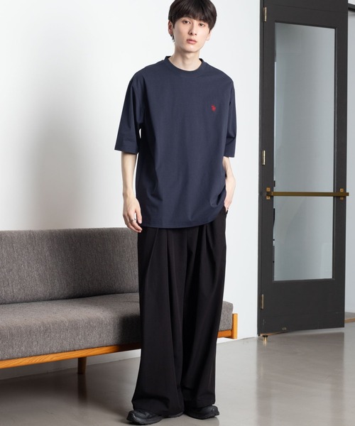 U.S. POLO ASSN.(ユーエスポロアッスン)の「∴WEGO/U.S. POLO ASSN.接触冷感Tシャツ(Tシャツ/カットソー・メンズ・ネイビー/ホワイト/ブラック・LARGE/MEDIUM)」の6枚目の写真