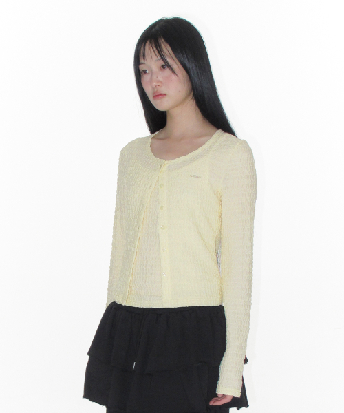 AMESWORLDWIDE(アメスワールドワイド)の「WRINKLED CARDIGAN & SLEEVELESS SET-UP CREAM(カーディガン/ボレロ・レディース・その他・FREE)」の14枚目の写真