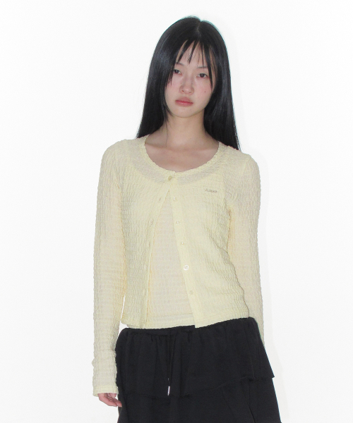 AMESWORLDWIDE(アメスワールドワイド)の「WRINKLED CARDIGAN & SLEEVELESS SET-UP CREAM(カーディガン/ボレロ・レディース・その他・FREE)」の13枚目の写真