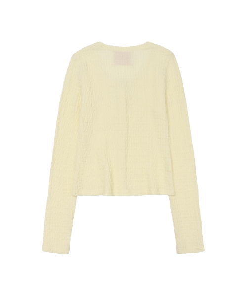 AMESWORLDWIDE(アメスワールドワイド)の「WRINKLED CARDIGAN & SLEEVELESS SET-UP CREAM(カーディガン/ボレロ・レディース・その他・FREE)」の7枚目の写真