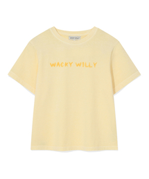 ウィメンズピグメントセミクロップ半袖Tシャツイエロー