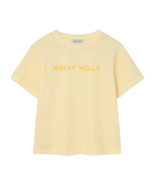 Wacky WiLLy（ワッキーウィリー）の「ウィメンズピグメントセミクロップ半袖Tシャツイエロー（Tシャツ/カットソー・レディース・その他・SMALL/MEDIUM）」の2枚目の写真