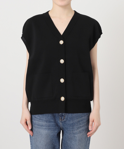 Spick & Span（スピックアンドスパン）の「《一部店舗+WEB限定》パールボタンウォッシャブルニットベスト（ベスト・レディース・ブラウン/ホワイト/ブラック・FREE）」の11枚目の写真