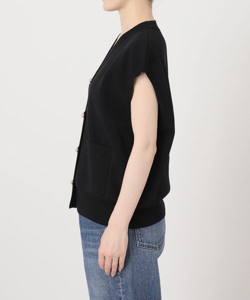 Spick & Span（スピックアンドスパン）の「《一部店舗+WEB限定》パールボタンウォッシャブルニットベスト（ベスト・レディース・ブラウン/ホワイト/ブラック・FREE）」の12枚目の写真