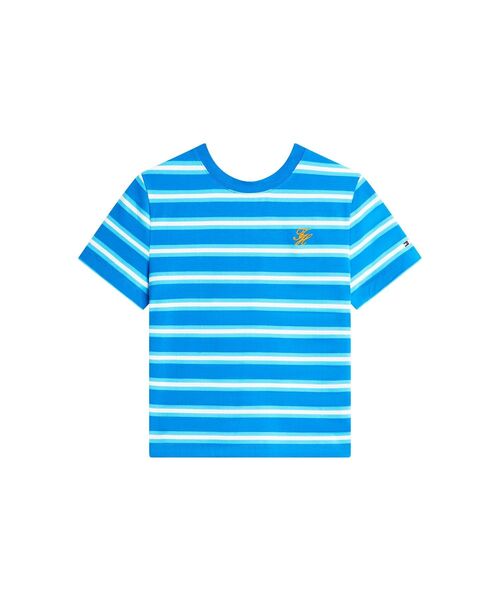 TOMMY HILFIGER（トミーヒルフィガー）の「TH SCRIPT REG C-NK SS TEE（Tシャツ/カットソー・レディース・マルチ/ブルー系その他/ホワイト/グリーン・LARGE/X-SMALL/SMALL/MEDIUM）」の16枚目の写真