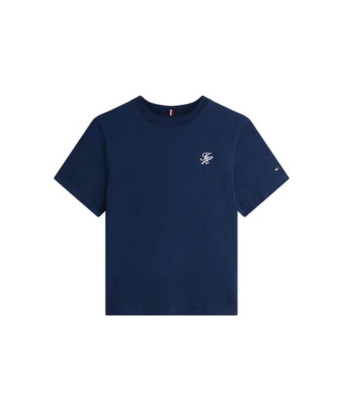 TOMMY HILFIGER（トミーヒルフィガー）の「TH SCRIPT REG C-NK SS TEE（Tシャツ/カットソー・レディース・マルチ/ブルー系その他/ホワイト/グリーン・LARGE/X-SMALL/SMALL/MEDIUM）」の5枚目の写真