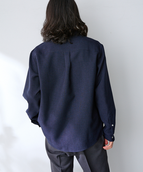 B.C STOCK(ベーセーストック)の「ドライメランジェオックス レギュラーシャツ(シャツ/ブラウス・メンズ・グレー/アイボリー/ネイビー・LARGE/MEDIUM/SMALL)」の15枚目の写真